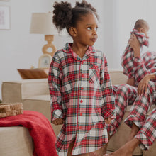 Load image into Gallery viewer, Plaid Flannel Collared Nightgown K