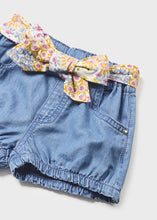 Load image into Gallery viewer, Denim Floral Belted Bloomer