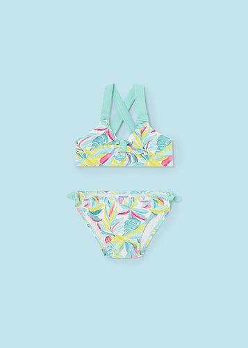 Neon Tropical Leaf Bikini