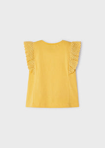 Textured Ruffle S/S Top