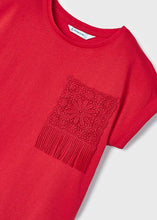 Load image into Gallery viewer, Fringe Pkt Crochet Tee