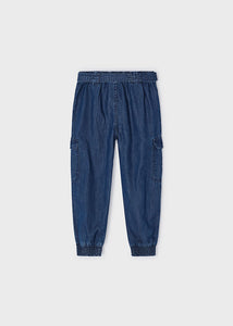 Belted Cotton Tencel Jogger