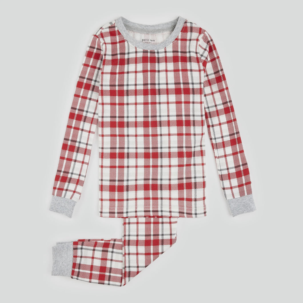 Holiday Plaid L/S Pj Set T