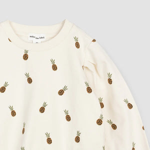 Pineapple Print Sweatshirt & Short Set