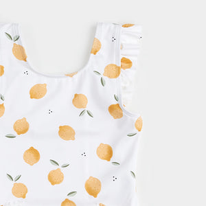 Ruffled Citrus Printed 1PC Swimsuit