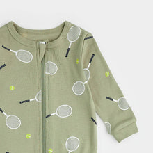 Load image into Gallery viewer, L/S Knit Footed Sleeper- Tennis Print
