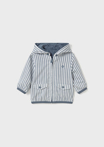 Baby Reversible Windbreaker- Slate/Stripe