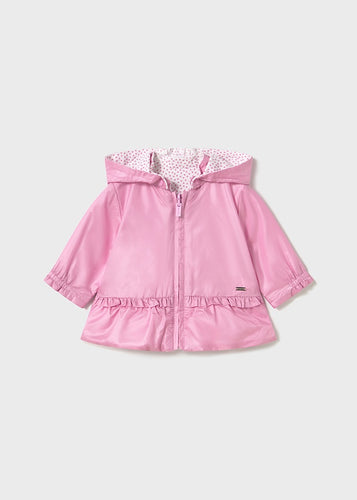 Shiny Ruffle Reversible Windbreaker