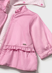 Shiny Ruffle Reversible Windbreaker