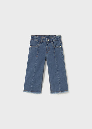 Wide Leg Denim Trouser