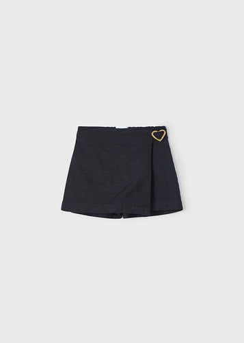 Heart Buckle Wrap Skort