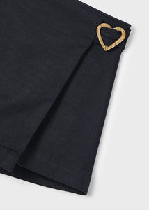 Heart Buckle Wrap Skort