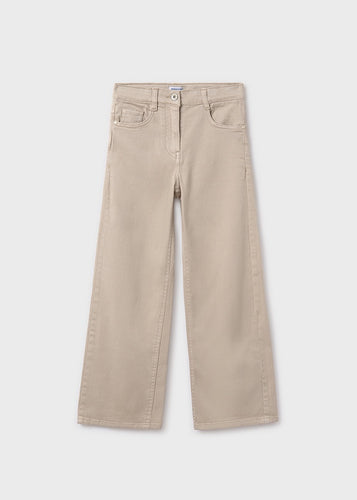 Wide Leg Twill Trouser