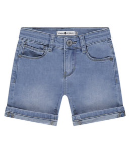 Boys Stretch Denim Short- Fresh Blue