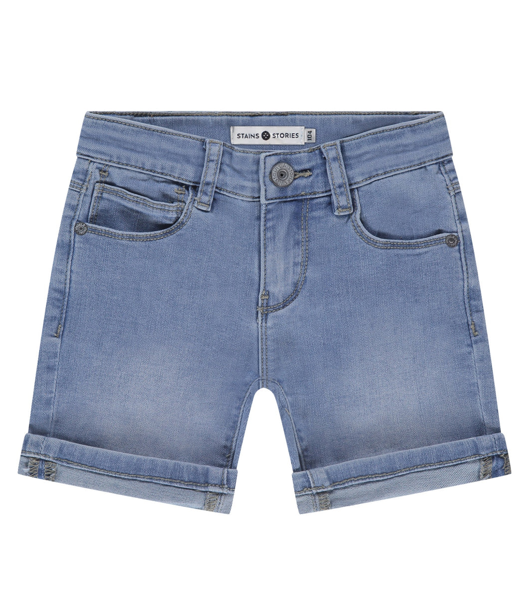 Boys Stretch Denim Short- Fresh Blue