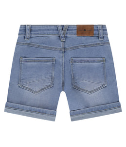 Boys Stretch Denim Short- Fresh Blue