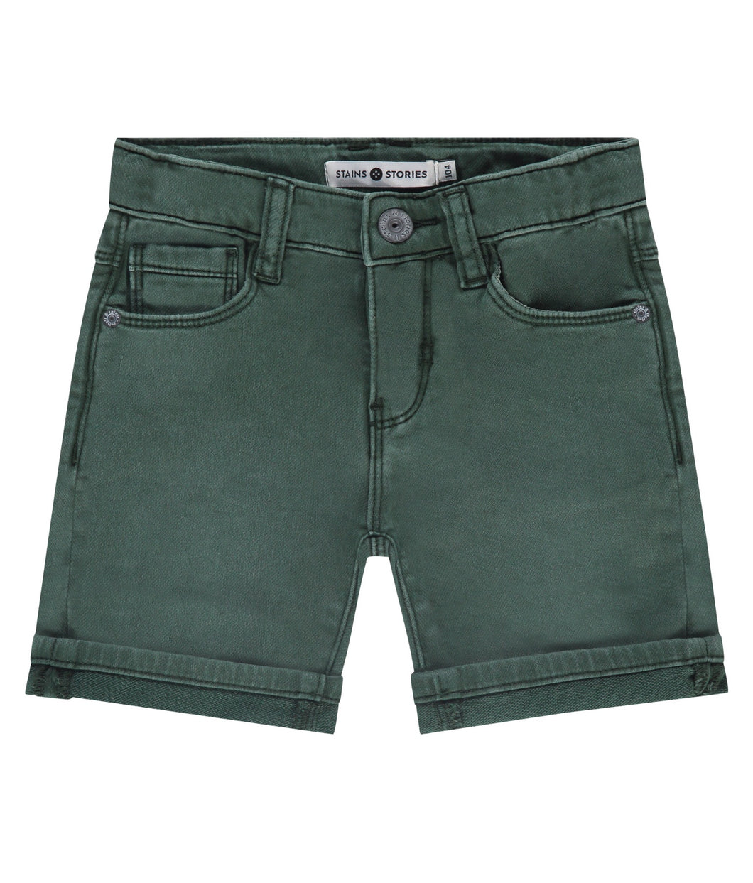 Boys Stretch Denim Short- Bottle