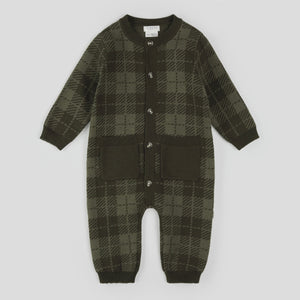 L/S Gingham Knit Playsuit