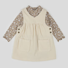 Load image into Gallery viewer, Daisy Print Corduroy Dress Set