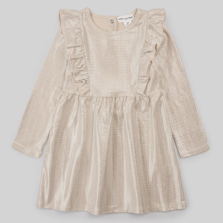 Platinum Sparkle Ruffle Dress
