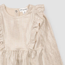 Load image into Gallery viewer, Platinum Sparkle Ruffle Dress