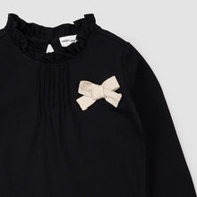 Load image into Gallery viewer, Ruffle Neck L/S Bow Top
