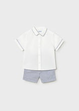 Load image into Gallery viewer, Seersucker Linen Bermuda Set