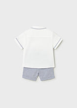 Load image into Gallery viewer, Seersucker Linen Bermuda Set
