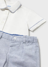 Load image into Gallery viewer, Seersucker Linen Bermuda Set
