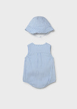 Load image into Gallery viewer, Stripe Romper W/ Hat