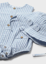 Load image into Gallery viewer, Stripe Romper W/ Hat