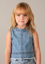 Load image into Gallery viewer, Denim Bow Top