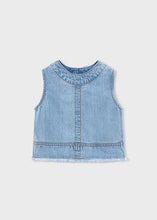 Load image into Gallery viewer, Denim Bow Top