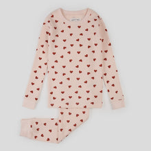 Load image into Gallery viewer, Waffle Hearts L/S Pajama Set B