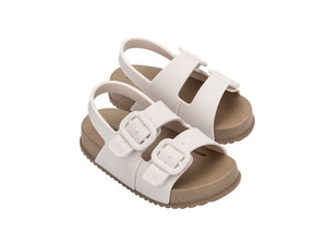 Baby Cozy Sandal- Brown/White