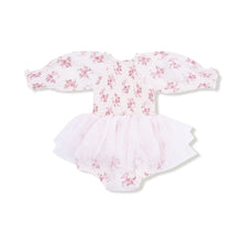 Load image into Gallery viewer, L/S Smocked Bubble W/ Tutu- Belle Rosette Dot