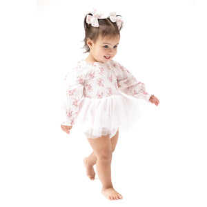 2Pk Bow Clips- Belle Rosette Dot