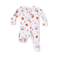 Load image into Gallery viewer, 2-Way Zipper Footie- Basketball Uni