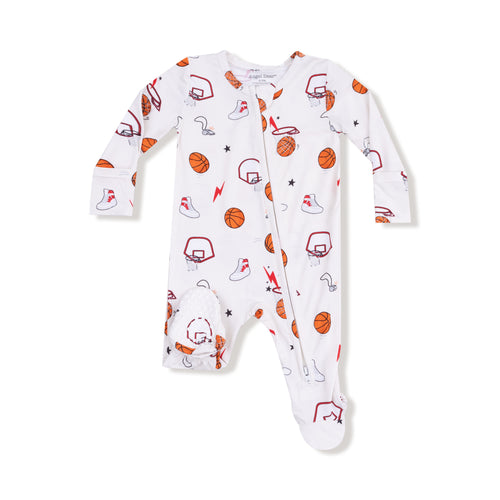 2-Way Zipper Footie- Basketball Uni