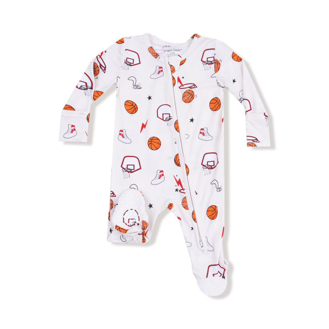 2-Way Zipper Footie- Basketball Uni