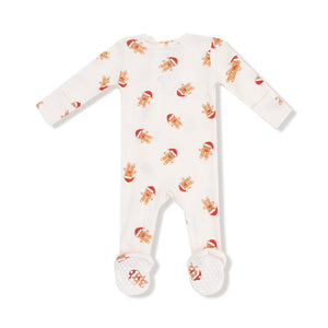 2 Way Zipper Footie- Gingerbread