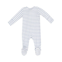Load image into Gallery viewer, 2-Way Zipper Footie- French Stripe