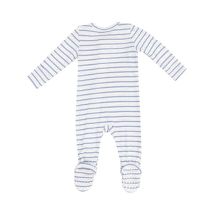 2-Way Zipper Footie- French Stripe