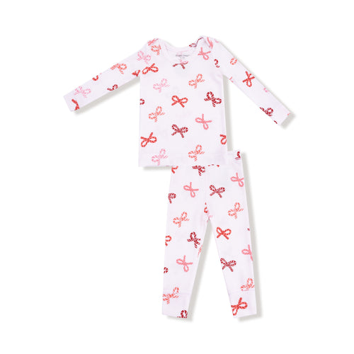 Loungewear Set- Candy Cane Bows