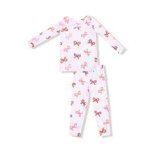 Loungewear Set- Candy Cane Bows