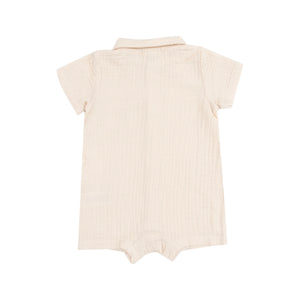 Muslin Button Down Polo Shortie
