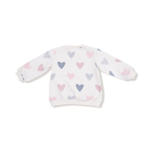 Puffy L/S Oversized Sweatshirt + Legging- Hearts