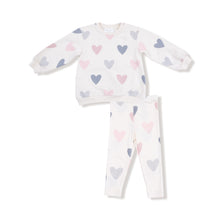 Load image into Gallery viewer, Puffy L/S Oversized Sweatshirt + Legging- Hearts