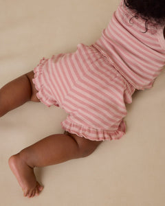 Evie Tank + Shortie Set- Pink Stripe