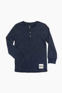 Craftsman Thermal Henley- Indigo